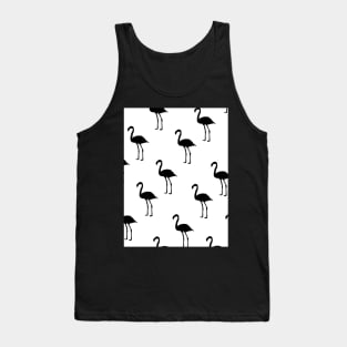 Monochrome Flamingos Tank Top